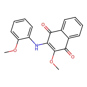 2-Methoxy-3-(2-methoxyanilino)naphthalene-1,4-dione structure