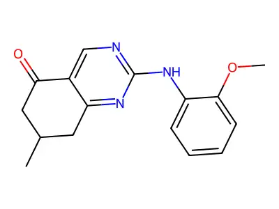 2-[(2-Methoxyphenyl)amino]-7-methyl-6,7,8-trihydroquinazolin-5-one structure