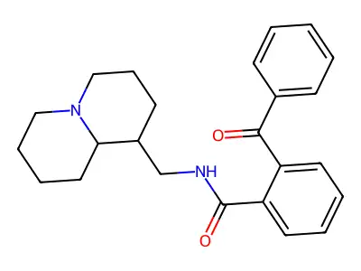 Aminolupinine o-benzoil acid ester structure