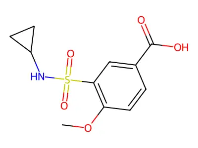 3-(Cyclopropylsulfamoyl)-4-methoxybenzoic acid structure