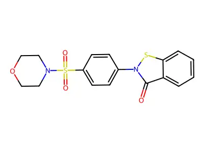 2-(4-Morpholin-4-ylsulfonylphenyl)-1,2-benzothiazol-3-one structure