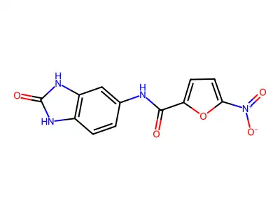 5-nitro-N-(2-oxo-1,3-dihydrobenzimidazol-5-yl)furan-2-carboxamide structure