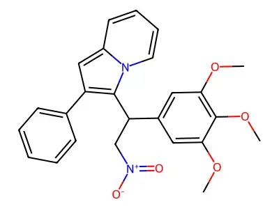3-[2-Nitro-1-(3,4,5-trimethoxyphenyl)ethyl]-2-phenylindolizine structure