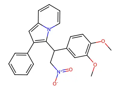 3-[1-(3,4-Dimethoxyphenyl)-2-nitroethyl]-2-phenylindolizine structure