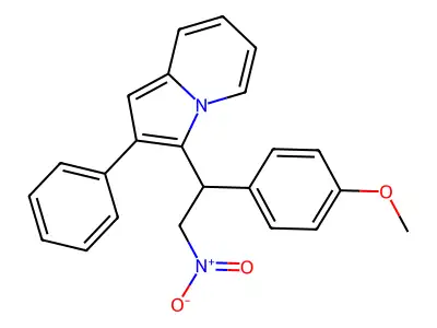 3-[1-(4-Methoxyphenyl)-2-nitroethyl]-2-phenylindolizine structure