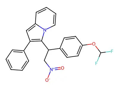 3-{1-[4-(Difluoromethoxy)phenyl]-2-nitroethyl}-2-phenylindolizine structure