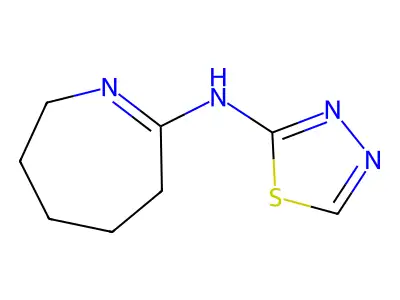 2h-Azepin-7-amine, 3,4,5,6-tetrahydro-n-1,3,4-thiadiazol-2-yl- structure