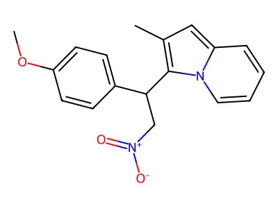 3-[1-(4-Methoxyphenyl)-2-nitroethyl]-2-methylindolizine structure