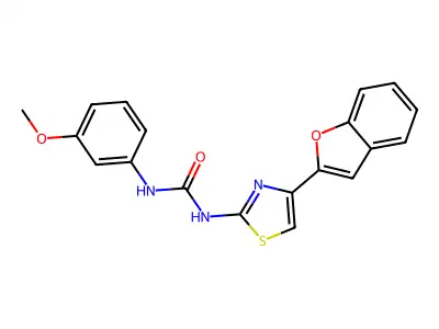 1-(4-(Benzofuran-2-yl)thiazol-2-yl)-3-(3-methoxyphenyl)urea structure