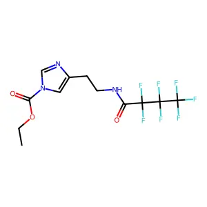 N-alpha-Heptafluorobutyryl-N-tele-ethoxycarbonylhistamine structure