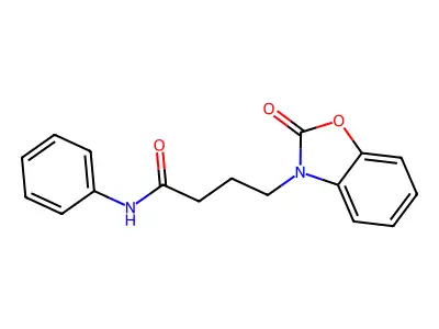 4-(2-oxo-1,3-benzoxazol-3-yl)-N-phenylbutanamide structure
