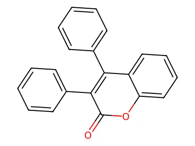 3,4-Diphenylcoumarin structure