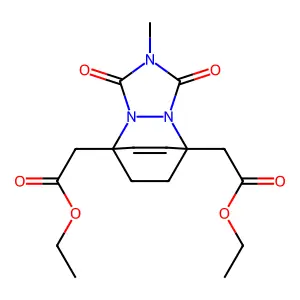 Diethyl 2,2'-(2-methyl-1,3-dioxo-2,3-dihydro-1H-5,8-ethano[1,2,4]triazolo[1,2-a]pyridazine-5,8-diyl)diacetate structure