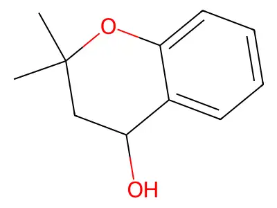 2,2-dimethyl-3,4-dihydro-2H-1-benzopyran-4-ol structure