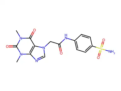 2-(1,3-dimethyl-2,6-dioxopurin-7-yl)-N-(4-sulfamoylphenyl)acetamide structure