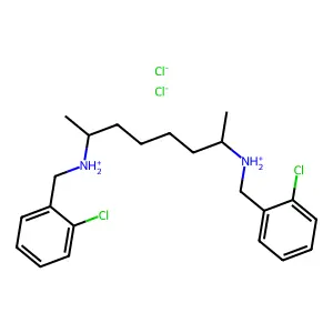 1,6-Hexanediamine, N,N'-bis(o-chlorobenzyl)-1,6-dimethyl-, dihydrochloride structure