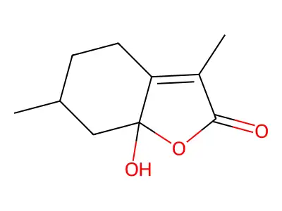 3,6-Dimethyl-7a-hydroxy-5,6,7,7a-tetrahydrobenzofuran-2(4H)-one structure