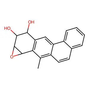 anti-10,11-Dihydroxy-8,9-epoxy-7-methyl-8,9,10,11-tetrahydrobenz(a)anthracene structure