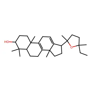 18,27-Dinordammara-8,12-dien-3-ol, 20,24-epoxy-24-methyl-, (3beta,20xi)- structure