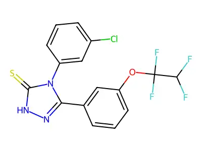 4-(3-Chlorophenyl)-5-[3-(1,1,2,2-tetrafluoroethoxy)phenyl]-2,4-dihydro-3H-1,2,4-triazole-3-thione structure