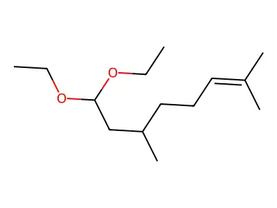 1,1-Diethoxy-3,7-dimethyloct-6-ene structure