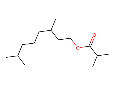 3,7-Dimethyloctyl isobutyrate structure