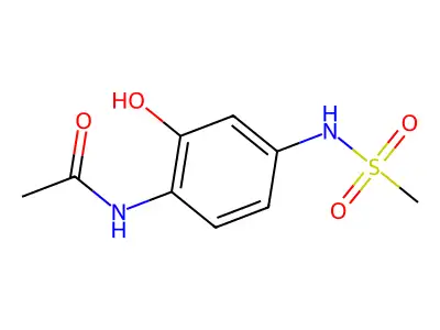 N-(2-Hydroxy-4-((methylsulphonyl)amino)phenyl)acetamide structure