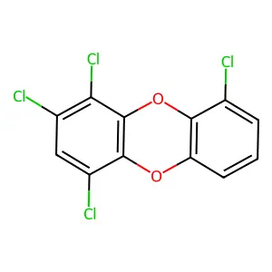 1,2,4,9-Tetrachlorodibenzo-p-dioxin structure
