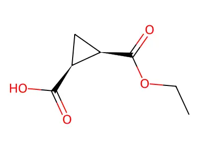 2-(Ethoxycarbonyl)cyclopropane-1-carboxylic acid structure