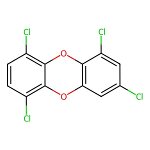 1,3,6,9-Tetrachlorodibenzo-P-dioxin structure