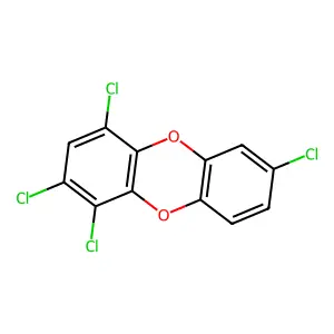 1,2,4,7-Tetrachlorodibenzo-P-dioxin structure