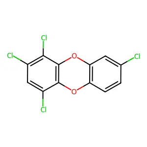 1,2,4,8-Tetrachlorodibenzo-P-dioxin structure