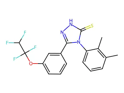 4-(2,3-dimethylphenyl)-5-[3-(1,1,2,2-tetrafluoroethoxy)phenyl]-4H-1,2,4-triazole-3-thiol structure