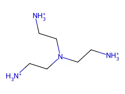 2-[Bis(2-azaniumylethyl)amino]ethylazanium structure
