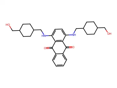 9,10-Anthracenedione, 1,4-bis[[[4-(hydroxymethyl)cyclohexyl]methyl]amino]- structure