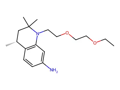 7-Quinolinamine, 1-(2-(2-ethoxyethoxy)ethyl)-1,2,3,4-tetrahydro-2,2,4-trimethyl- structure