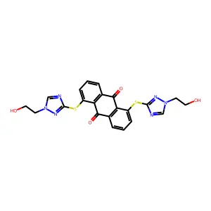 9,10-Anthracenedione, 1,5-bis[[1-(2-hydroxyethyl)-1H-1,2,4-triazol-3-yl]thio]- structure