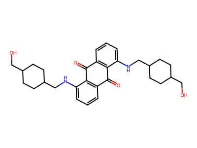 9,10-Anthracenedione, 1,5-bis[[[4-(hydroxymethyl)cyclohexyl]methyl]amino]- structure