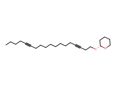 2H-Pyran, tetrahydro-2-(3,13-octadecadiyn-1-yloxy)- structure
