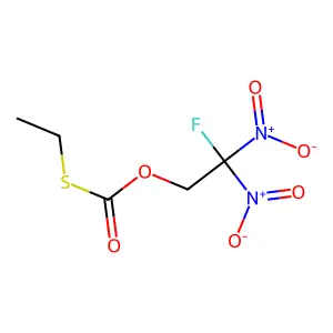 (2-Fluoro-2,2-dinitroethyl) ethylsulfanylformate structure