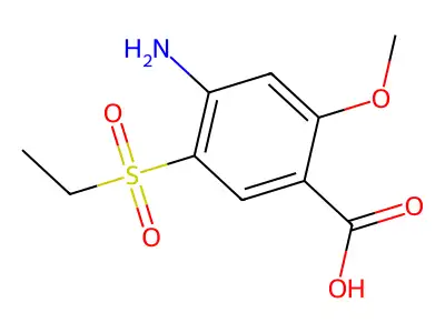 4-Amino-5-(ethylsulphonyl)-o-anisic acid structure