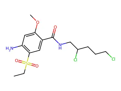4-Amino-N-(2,5-dichloropentyl)-5-(ethylsulfonyl)-2-methoxybenzamide structure