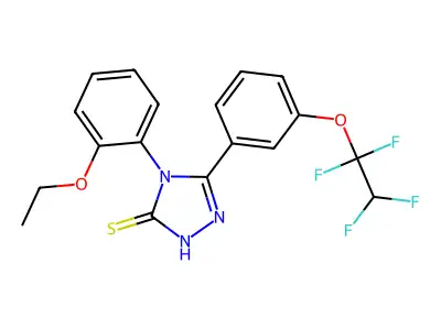 4-(2-ethoxyphenyl)-5-[3-(1,1,2,2-tetrafluoroethoxy)phenyl]-4H-1,2,4-triazole-3-thiol structure