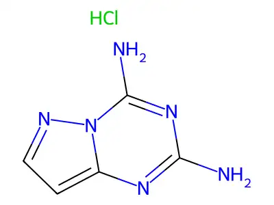 Pyrazolo(1,5-a)-1,3,5-triazine-2,4-diamine, hydrochloride, hydrate (2:2:1) structure