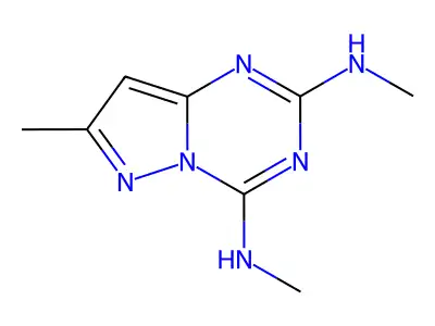 Pyrazolo(1,5-a)-1,3,5-triazine-2,4-diamine, N,N',7-trimethyl- structure