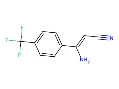 3-Amino-3-[4-(trifluoromethyl)phenyl]prop-2-enenitrile structure