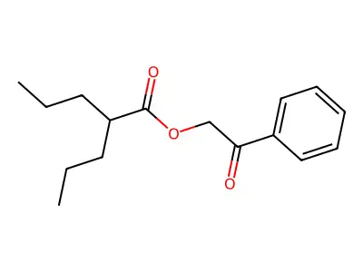 Valproate phenacyl ester structure