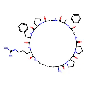 bradykinin, cyclo (N-(epsilon-1)-Lys(1)-Gly(6))- structure