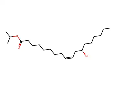 propan-2-yl (12R)-12-hydroxyoctadec-9-enoate structure