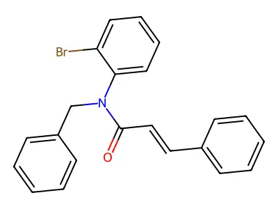 N-benzyl-N-(2-bromophenyl)-3-phenyl-prop-2-enamide structure